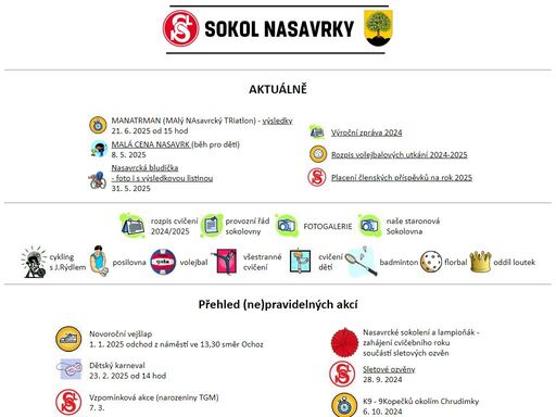 stránky sokola nasavrky