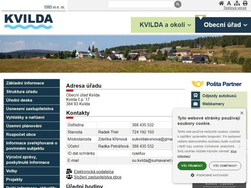 oficiální stránky obecního úřadu kvilda. informace pro občany a podnikatele.