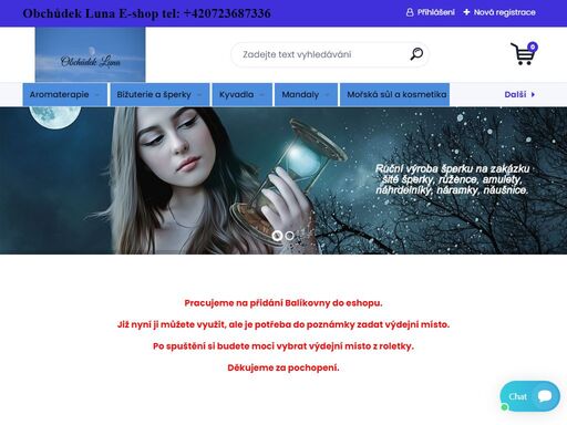 internetový obchod,luna,magie,čaje,svíce,šperky,bižuterie,kameny,dárky, náhrdelníky, práce na zakázku, kosmetika zakázková výroba šperku z minerálů, růžence a šité šperky, dutinky. svíčky, vykuřovadla a magické předměty. kosmetika.