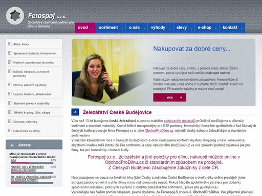 moderní české železářství se spojovacím materiálem v čb. e-shop i kamenná prodejna. více než 90 000 produktů v železářství. 