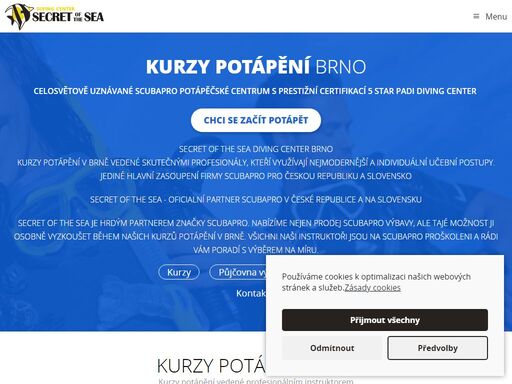 padi 5 star dive center, profesionální kurzy potápění v brně, ponory na zkoušku, cestování, prodej a půjčovna scubapro, autorizované servisní středisko.