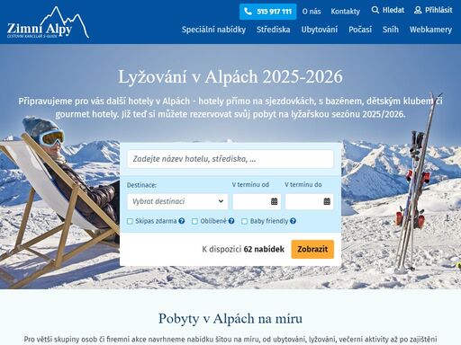 lyžování v alpách 2025-26