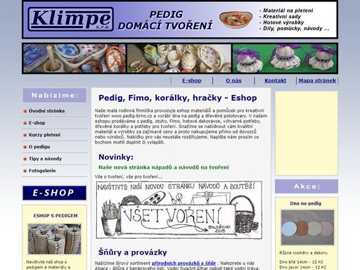 pedig, stuhy, dekorace, výtvarné potřeby, fimo, korálky, pedig eshop, klimpe, pedig brno, pedig kurzy pedig,výtvarné potřeby, dekorace, stuhy a dřevěné korálky internetový prodej. pořádáme kurzy pletení z pedigu - brno. návody na pletení z pedigu.