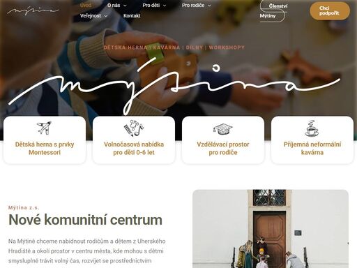 na mýtině chceme nabídnout rodičům a dětem z uherského hradiště a okolí prostor v centru města, kde mohou s dětmi smysluplně trávit volný čas, rozvíjet se