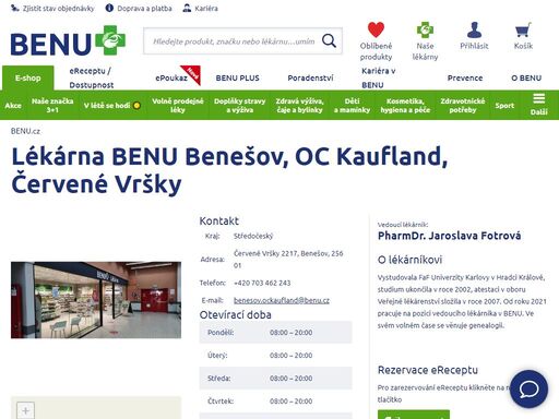 vystudovala faf univerzity karlovy v hradci králové, studium ukončila v roce 2002, atestaci v oboru veřejné lékárenství složila v roce 2007.
od roku 2021 pracuje na pozici vedoucího lékárníka v benu.
ve svém volném čase se věnuje genealogii.