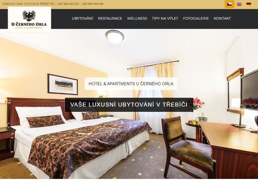 hotel & apartments u černého orla - vaše luxusní ubytování v třebíči