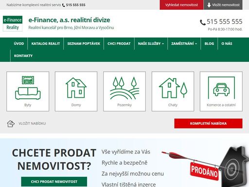 největší nabídka a poptávka nemovitostí z brna a celé moravy. nabízíme zprostředkování prodeje či pronájmu rodinných domů, bytů, chat a chalup, pozemků, podnikatelských prostor, zprostředkování výměn bytů. nabízejícím veškerý obchodní, právní a poradenský servis zdarma. zajišťujeme hypotéky a pojištění nemovitostí.