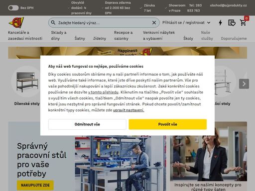 nakupujte moderní vybavení pro kanceláře, sklady, dílny a jídelny • kvalitní produkty vlastní výroby • doprava zdarma od 2000 kč bez dph • záruka 7 let