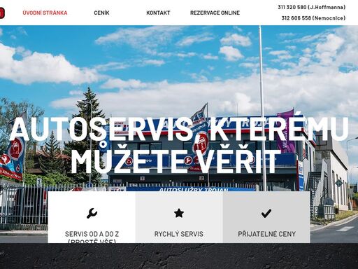 autoslužby trojan kladno se zabývá autoservisem a pneuservisem osobních i dodávkových vozidel všech značek. kromě servisu vozidel nabízíme odtah vozidel včetně přepravy osob a kompletní vyřízení havarijní události.