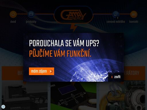 gama energy s.r.o. je společnost, která se věnuje řešením zálohování elektrické energie pomocí ups technologie offline, online, line interactive a pomocí dieselagregátů.