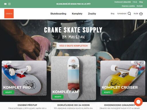 maxim habanec založil skateshop craness, aby ulehčil výběr kvalitního skate hardwaru každému, kdo chce jezdit na skateboardu.