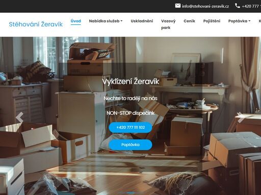 stěhování žeravík nabízí stěhovací a vyklízecí služby, jako stěhování bytů, domů, kanceláří, firem, těžkých břemen a klavírů.