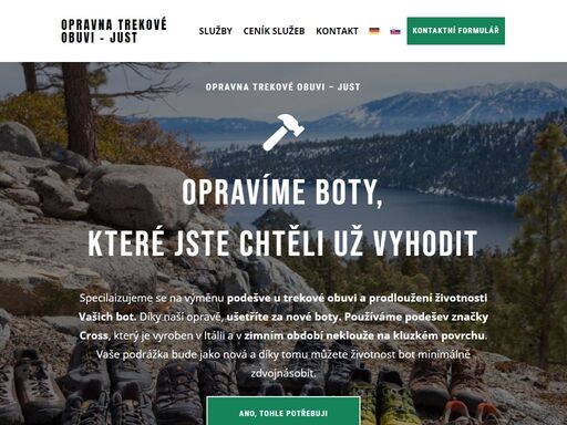 opravujeme trekovou a vojenskou obuv. do týdne zašleme opravené boty po celé čr. 100 % kvalita opravy. nekupujte nové boty a ušetřete!