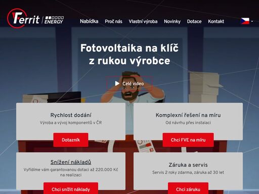 ferrit energy s.r.o. - zajistíme kompletní projekt, dodávku, montáž i servis fotovoltaiky na klíč včetně zajištění dotací! nechte vše na nás!