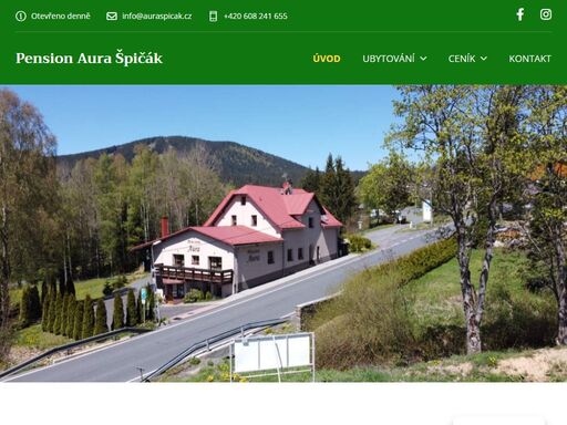 horský pension aura špičák najdete nedaleko sportovního areálu špičák u města železná ruda, přímo pod parkovištěm kaskády.