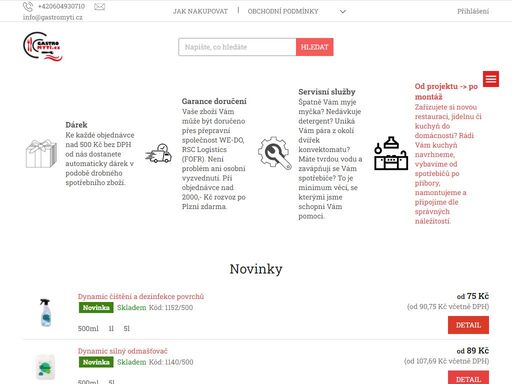 na e-shopu gastromyti.cz naleznete čistící prostředky jak pro profesionální, tak i pro domácí využití. nechybí samozřejmě ani drobný inventář (gastronádoby, talíře, příbory, atd.), spotřební zboží (hadry, houbičky, drátěnky atd.) či papírový sortiment (toaletní papíry, ubrousky, ručníky atd.) veškeré tyto sortimenty…