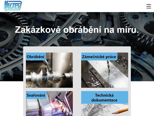 zakázkové obrábění na míru.