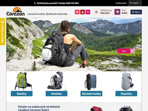 corazon sport  s.r.o. vyrábí  outdoorové nosítko corazon panda  