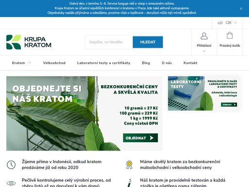 jsme největší dodavatel kratomu v české republice s přesahem do evropy. nejlepší ceny, skvělá kvalita a pravidelné laboratorní testy.