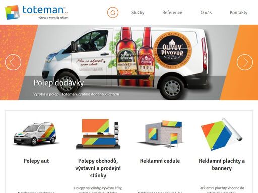 toteman.cz - výroba a montáže reklam praha. od nápadu po realizaci.