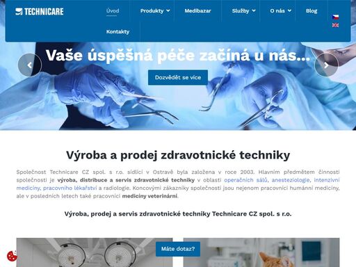 technicare cz, spol. s r.o. - naše společnost se zabývá výrobou, prodejem a servisem veškeré zdravotnické techniky. ??jsme tu pro vás od roku 2003! ??