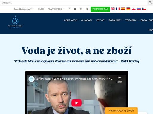 voda je dar, ne zboží, proto ji bráníme před korporacemi a dolováním zisků. zde se dozvíte, jak lze vodu ubránit!