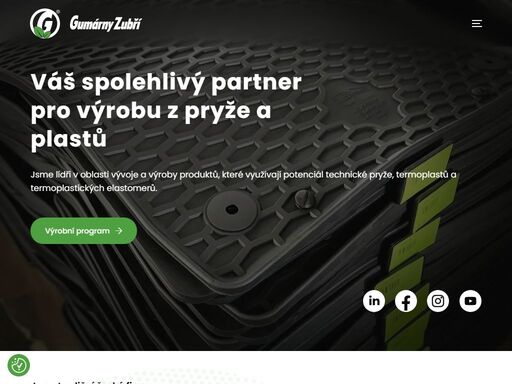 gumárny zubří jsou přední výrobce pryžových a plastových produktů s více než 85 lety tradice, zárukou kvality, flexibilitou a inovací pro globální trh.