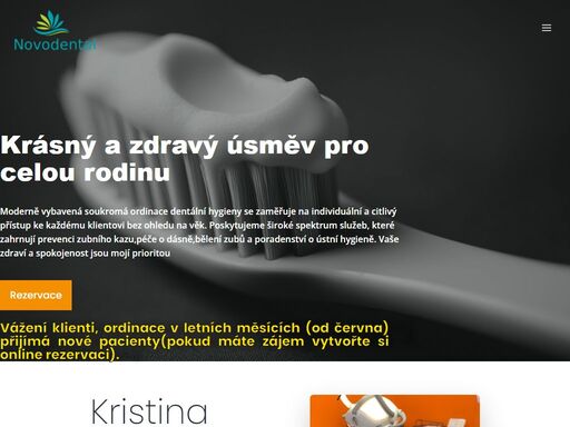dentální hygienistka s více než 17 let praxe. profesionální dentální hygiena, bělení i pískování zubů. přijímáme nové pacienty. možnost rezervace online!