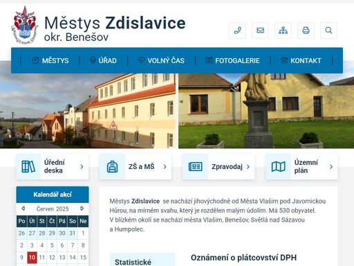 oficiální stránky městyse zdislavice