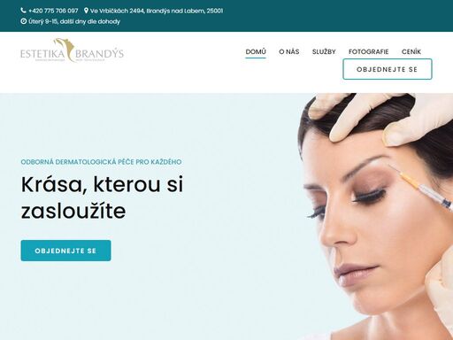 specializuji se na estetickou dermatologii a nabízím služby estetické medicíny jako výplně vrásek kyselinou hyaluronovou, aplikaci botulotoxinu a mezoterapii všech typů, včetně aplikace vlastní plazmy. 