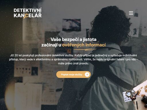 soukromý detektiv s 20 lety zkušeností. vyšetřování, ochrana proti odposlechu i analýza rizik. diskrétně, spolehlivě a s důrazem na výsledky.