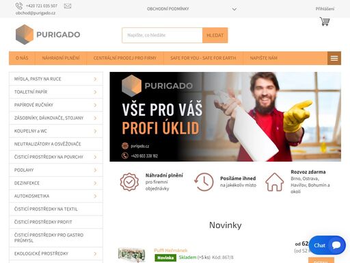 dodavatel úklidových, hygienických a toaletních potřeb