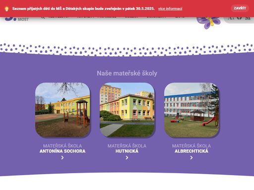 oficiální webové stránky 3. mš v mostě. najdete tu aktuální informace a sdělení pro rodiče.