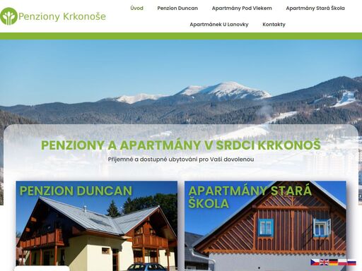 ubytovací služby v krkonoších nejvyšším českém pohoří.