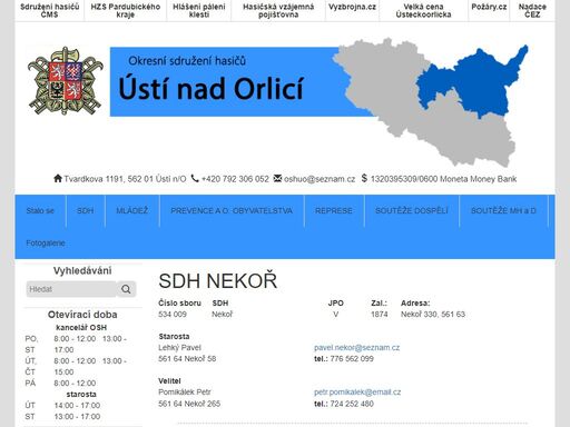 okresní sdružení hasičů ústí nad orlicí