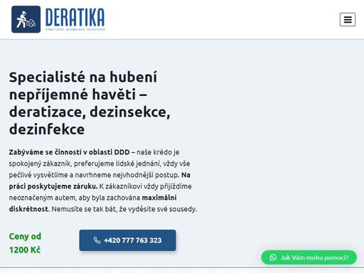 specialisté na hubení nepříjemné havěti - deratizace, dezinsekce, dezinfekce zabýváme se činností v oblasti ddd ;– naše krédo je spokojený zákazník, prefer