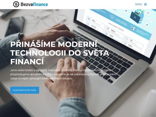 jsme online broker a agregátor finančních produktů. pomocí moderní technologie se přizpůsobujeme aktuálním trendům a snažíme se tak jednoduchou formou pomoci lidem získat co nejvíc vyhovující řešení své finančí situace.