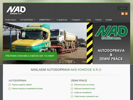 nabízíme nákladní autodopravu, přepravu sypkých nákladu a přípravné práce pro stavby.