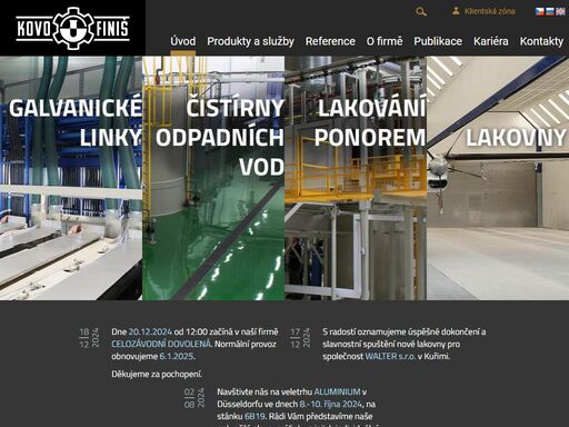 vyrábíme zařízení pro povrchové úpravy materiálů, čištění odpadních vod, předúpravy povrchů, galvanické a chemické procesy, kataforetické lakování a lakování stříkáním.