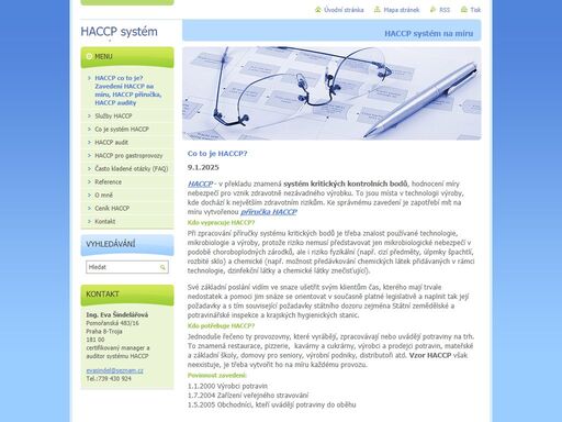nabízím zavedení haccp na míru přímo pro vaší provozovnu. pro prahu a střední čechy.