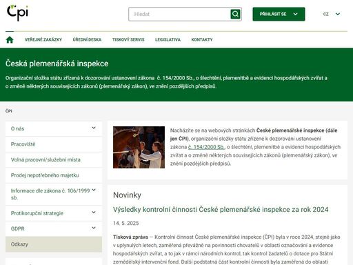 nacházíte se na webových stránkách české plemenářské inspekce (dále jen čpi), organizační složky státu zřízené k dozorování ustano