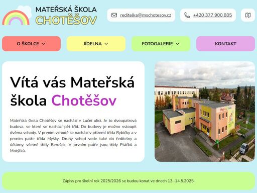 oficiální webové stránky mateřské školy chotěšov.