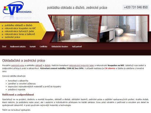 obkladačské a zednické práce