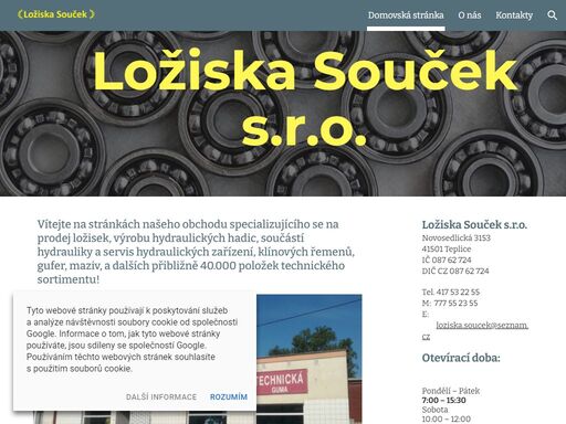 nabízíme ložiska, gufera, klínové řemeny, o kroužky, hydraulické a těsnící prvky, lepidla, tmely, nebo například hadice. dále můžeme nabídnout seeger pojistky i kleště pro jejich montáž na hřídel i do otvoru, korunkové matky a zajišťovací podložky pro montáž ložisek pomocí upínacích pouzder, měděné fibrové a hliníkové těsnící kroužky, stahováky dvou a tříramenné, mazací techniku, dekalamitky, mazací stříkačky, násuvné mazací koncovky na šestihranné koncovky, maz. sklíčidla na kulové mazničky, hadičky k mazacím lisům, přítlačné maz. lisy, mazací tuky různých výrobců pro mnoho specifických použití - odolných vodě či vysokým tlakům. plastické vazelíny, mazací tuky ve spreji, vazeliny pro potravinářský průmysl, odrezovače, odmašťovadla, čističe motorů, brzd, el.kontaktů, náplně chladičů i ostřikovačů, arvu, brzdovou kapalinu, destilovanou vodu, autošampony, technické spreje na uvolnění zarezlích spojů, tyčový silon a teflon, silentbloky a také solvinu na šikovné ruce!