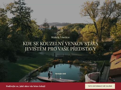 kde se kouzelný venkov stává jevištěm pro vaše představy. zakuste atmosféru bezstarostného venkova se stylovým zázemím hotelu.vykročte z pokoje rovnou do orosené trávy, prohřejte se v sauně, osvěžte se v přírodním jezírku a pak zajděte pozdravit koně. jednoduše si užívejte samozřejmé sepětí s přírodou a božský klid. zní to jako sen? je dostupnější, než si myslíte. dopřejte ho sobě i svým hostům.