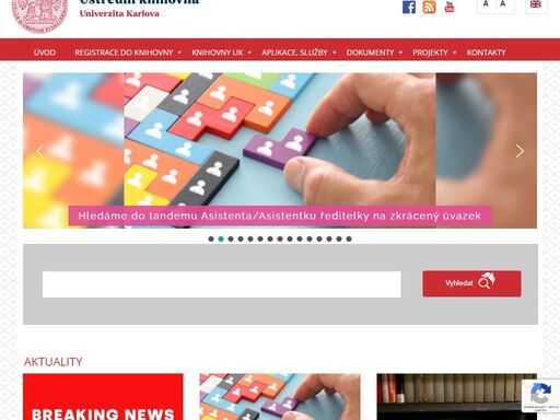 informace o knihovně univerzity karlovy - aplikace, služby, dokumenty, kontakt..