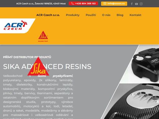 velkoobchodní prodej dvoukomponentních odlévacích epoxidů, polyuretanů, silikonů a dalšího sortimentu od sika advanced resins