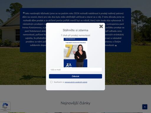 přibližuji nemovitosti lidem s pokorou a klidem....
pomáhám klientům najít šťastný domov či prodat nebo pronajmout nemovitost se ziskem, bez stresu a zbytečných starostí. 