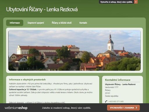 ubytování soukromí říčany