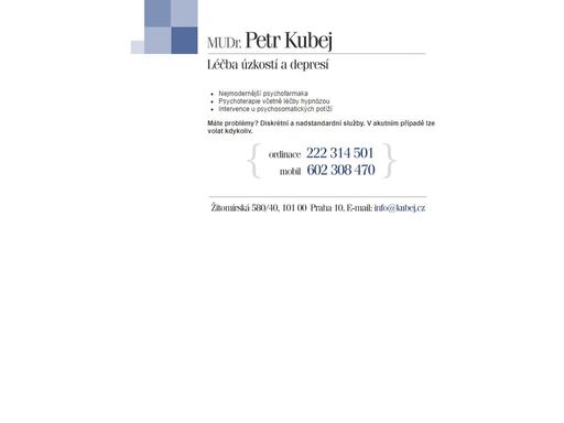 psychosomatická ordinace, mudr. petr kubej